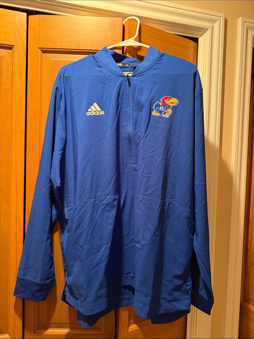adidas Blue Kansas Jayhawks Pullover Performance Jacket